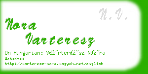 nora varteresz business card